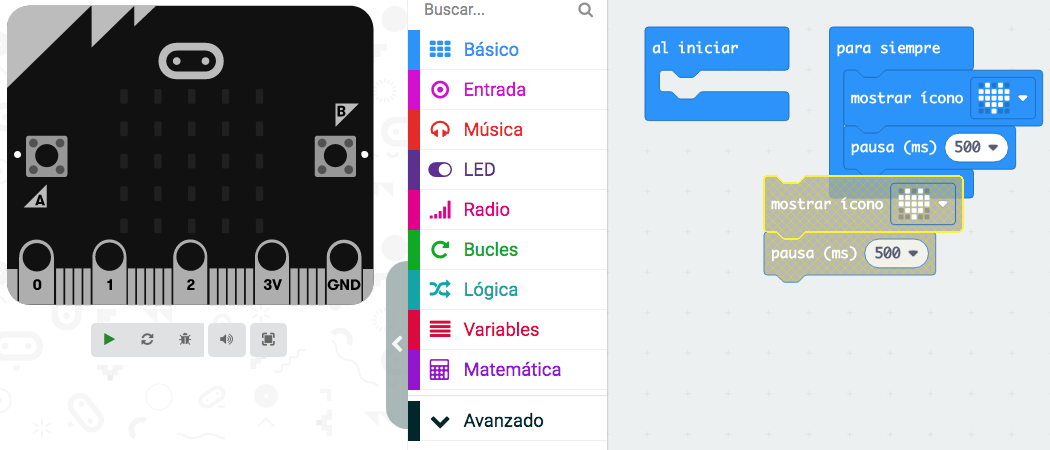 Arrastra los bloques y unelos 3 Programa