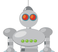 Imagen que muestra el dibujo de un robot.